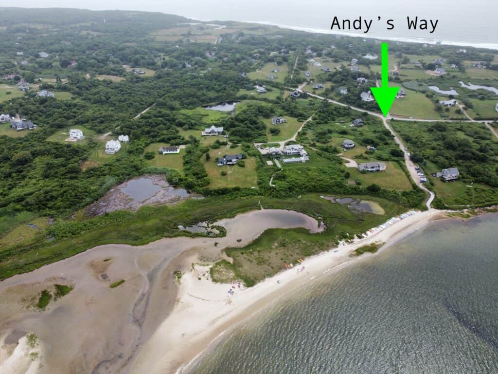 andy's point block island drone shot