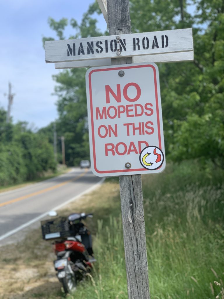 Mansion Road Sign Block Island