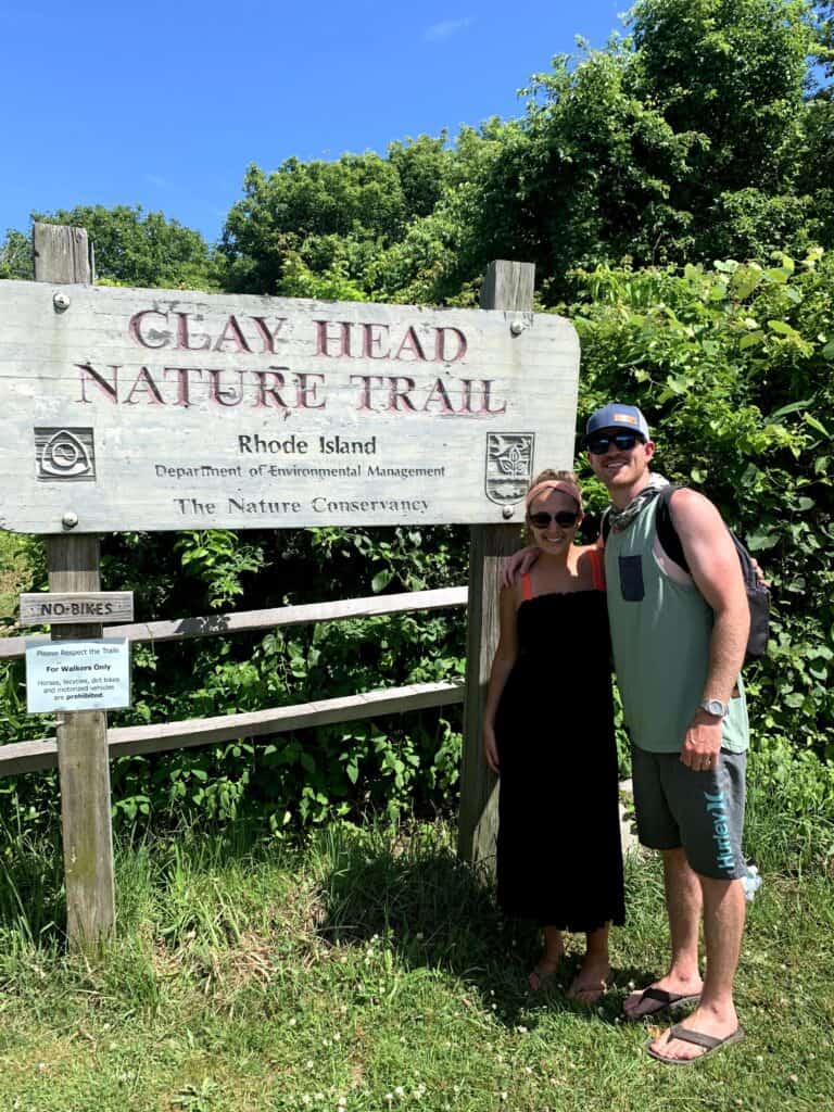 Mike and Mackenzie at Clay Head Nature Trail Rhode Island