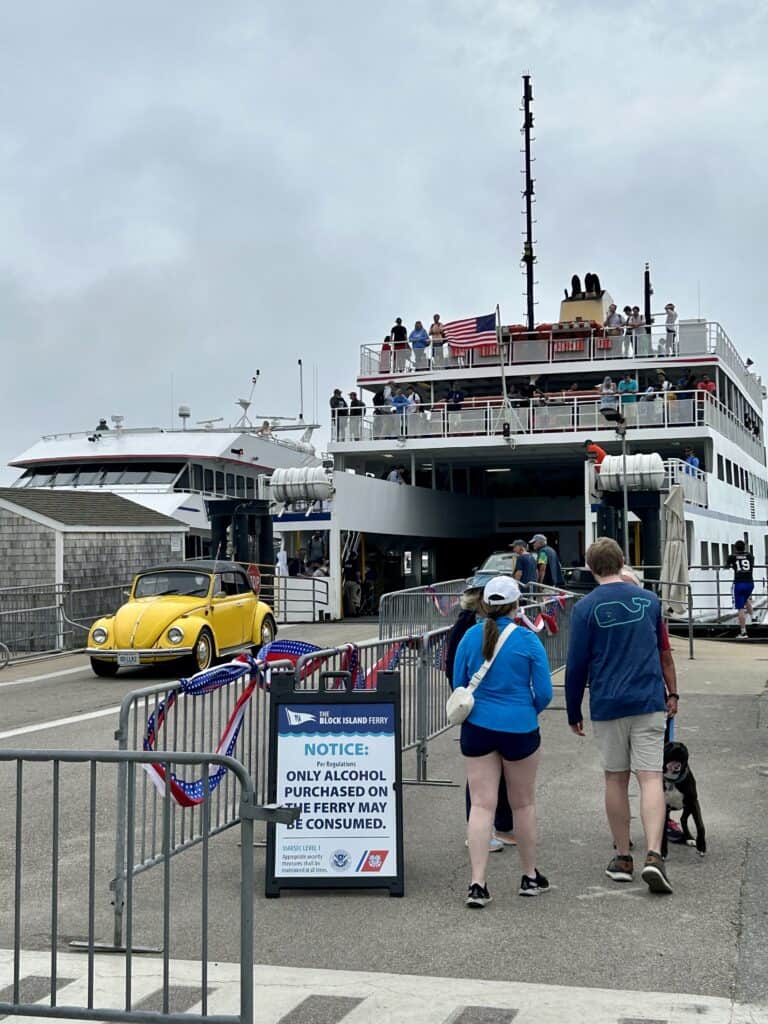 Block Island Ferry Car Offloading