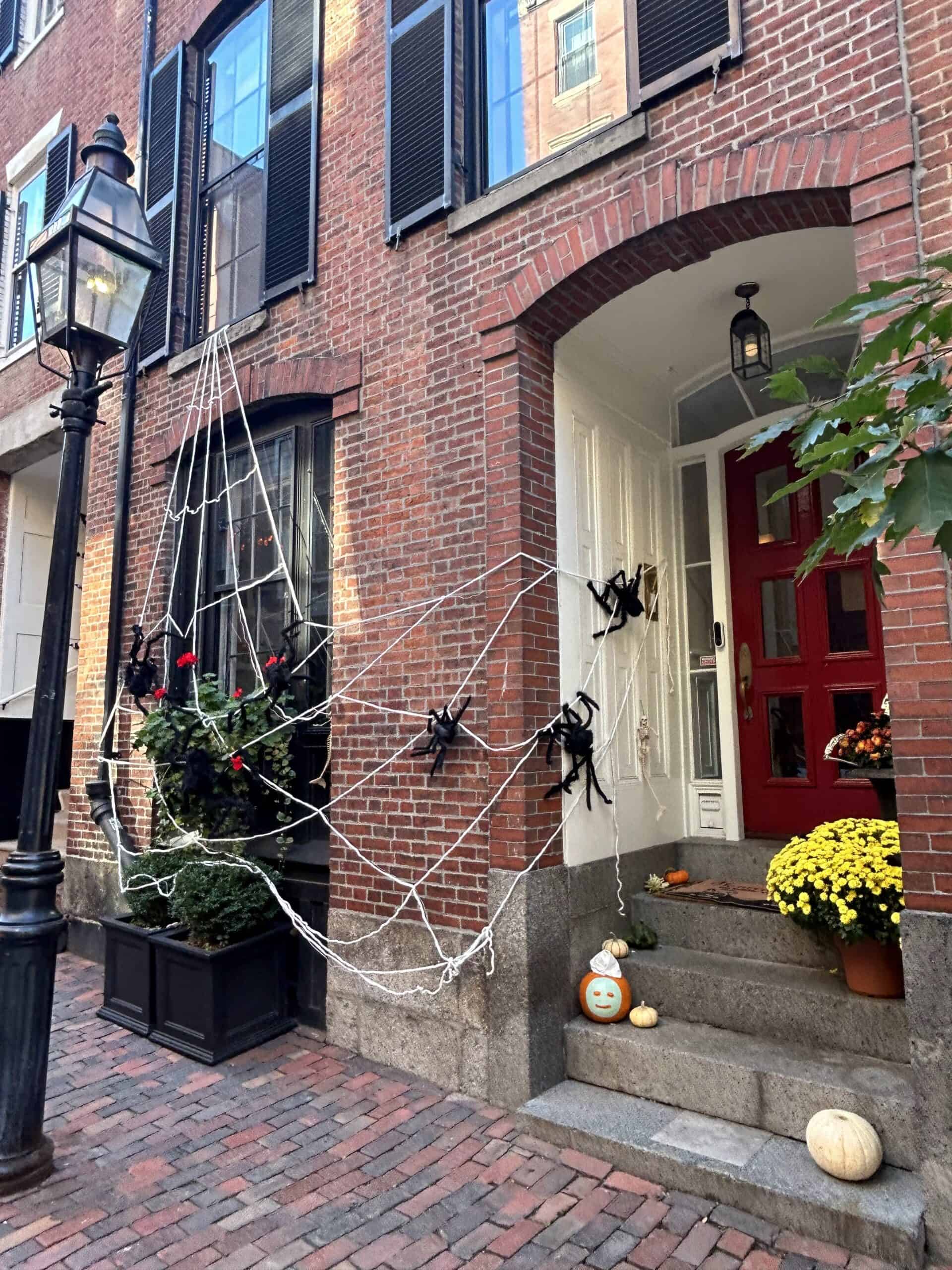 Beacon Hill Boston Halloween decorations